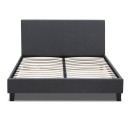 Κρεβάτι Flat Megapap Υφασμάτινο Χρώμα Ανθρακί 120x200εκ.