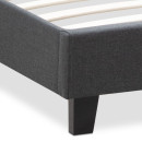 Κρεβάτι Flat Megapap Υφασμάτινο Χρώμα Ανθρακί 120x200εκ.