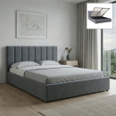 Κρεβάτι Renata Megapap Υφασμάτινο με Αποθηκευτικό Χώρο Χρώμα Γκρι 150x200εκ.