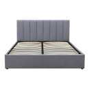Κρεβάτι Renata Megapap Υφασμάτινο με Αποθηκευτικό Χώρο Χρώμα Γκρι 150x200εκ.