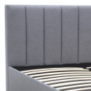 Κρεβάτι Renata Megapap Υφασμάτινο με Αποθηκευτικό Χώρο Χρώμα Γκρι 150x200εκ.