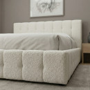 Κρεβάτι Norah Megapap Μπουκλέ Ύφασμα με Αποθηκευτικό Χώρο Χρώμα Ivory 160x200εκ.