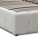 Κρεβάτι Norah Megapap Μπουκλέ Ύφασμα με Αποθηκευτικό Χώρο Χρώμα Ivory 160x200εκ.