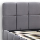 Κρεβάτι Elora Megapap Βελούδινο με Αποθηκευτικό Χώρο Χρώμα Γκρι 160x200εκ.