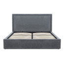 Κρεβάτι Velar Megapap Υφασμάτινο με Αποθηκευτικό Χώρο Χρώμα Γκρι 160x200εκ.