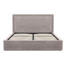 Κρεβάτι Velar Megapap Υφασμάτινο με Αποθηκευτικό Χώρο Χρώμα Μόκα 160x200εκ.