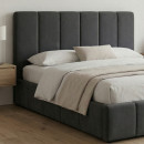 Κρεβάτι Nival Megapap Υφασμάτινο με Αποθηκευτικό Χώρο Χρώμα Ανθρακί 160x200εκ.