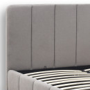 Κρεβάτι Nival Megapap Υφασμάτινο με Αποθηκευτικό Χώρο Χρώμα Μπεζ 160x200εκ.