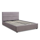 Κρεβάτι Olmo Megapap Βελούδινο με Αποθηκευτικό Χώρο Χρώμα Γκρι 150x200εκ.