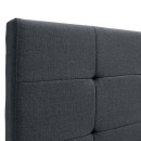 Κρεβάτι iro Megapap Υφασμάτινο με Αποθηκευτικό Χώρο Χρώμα Ανθρακί 150x200εκ.