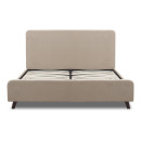 Κρεβάτι Ovelia Megapap Υφασμάτινο Χρώμα Μπεζ 140x190εκ.