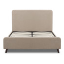 Κρεβάτι Ovelia Megapap Υφασμάτινο Χρώμα Μπεζ 120x200εκ.