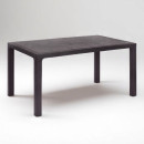 Τραπέζι Πολυπροπυλενίου Kalan Megapap Χρώμα Καφέ 150x90x75εκ.