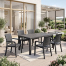 Τραπέζι Πολυπροπυλενίου Kalan Megapap Χρώμα Ανθρακί 150x90x75εκ.