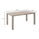 Τραπέζι Πολυπροπυλενίου Kalan Megapap Χρώμα Cappuccino 150x90x75εκ.