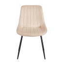 BONY BEIGE VELVET ΥΦΑΣΜΑ ΚΑΡΕΚΛΑ ΜΕΤΑΛΛΙΚΗ 51X58X87εκ.