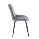 SILVIA GREY VELVET ΥΦΑΣΜΑ ΚΑΡΕΚΛΑ ΜΕΤΑΛΛΙΚΗ 51X58X87εκ.