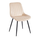 BONY BEIGE VELVET ΥΦΑΣΜΑ ΚΑΡΕΚΛΑ ΜΕΤΑΛΛΙΚΗ 51X58X87εκ.