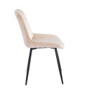 BONY BEIGE VELVET ΥΦΑΣΜΑ ΚΑΡΕΚΛΑ ΜΕΤΑΛΛΙΚΗ 51X58X87εκ.