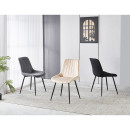 BONY BLACK VELVET ΥΦΑΣΜΑ ΚΑΡΕΚΛΑ ΜΕΤΑΛΛΙΚΗ 51X58X87εκ.