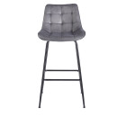 ERMINA GREY VELVET ΥΦΑΣΜΑ 75εκ. ΣΚΑΜΠΟ ΜΕΤΑΛΛΙΚΟ 49X50X75-104εκ.