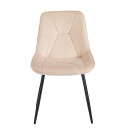 SILVIA BEIGE VELVET ΥΦΑΣΜΑ ΚΑΡΕΚΛΑ ΜΕΤΑΛΛΙΚΗ 51X58X87εκ.