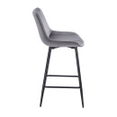 REPO GREY VELVET ΥΦΑΣΜΑ 66εκ. ΣΚΑΜΠΟ ΜΕΤΑΛΛΙΚΟ 48X49X66-96εκ.