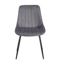 BONY GREY VELVET ΥΦΑΣΜΑ ΚΑΡΕΚΛΑ ΜΕΤΑΛΛΙΚΗ 51X58X87εκ.