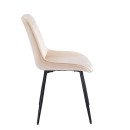 TEREA BEIGE VELVET ΥΦΑΣΜΑ ΚΑΡΕΚΛΑ ΜΕΤΑΛΛΙΚΗ 51X58X87εκ.