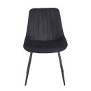 BONY BLACK VELVET ΥΦΑΣΜΑ ΚΑΡΕΚΛΑ ΜΕΤΑΛΛΙΚΗ 51X58X87εκ.