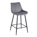 REPO GREY VELVET ΥΦΑΣΜΑ 66εκ. ΣΚΑΜΠΟ ΜΕΤΑΛΛΙΚΟ 48X49X66-96εκ.