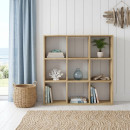 Βιβλιοθήκη Cube Megapap Χρώμα Sapphire oak 90x30x90εκ.