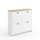 Παπουτσοθήκη Palma Megapap Χρώμα Λευκό - Sapphire oak 90x35x90εκ.