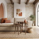 Τραπεζάκι Βοηθητικό σετ 3 τμχ Cruz Megapap Χρώμα Καρυδί Ø33x46εκ.