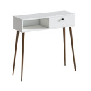 Κονσόλα Napoli Megapap Χρώμα Λευκό 90x29x88εκ.