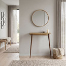 Κονσόλα Επιτοίχια Moca Megapap Χρώμα Sapphire oak 60x22x77εκ.