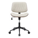 Καρέκλα Γραφείου Corina Megapap από Τεχνόδερμα Χρώμα Ανοιχτό Μπεζ 60x65x82/92εκ.