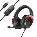 Qcy Heroad Vt200 pro 7.1 red usb Playstation & pc Gaming Headset 53mm Metal Headband Ps4/ps5/pc