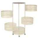 Estia Τρολεϊ Αποθηκευσης Allure Μεταλλικο με 5 Συρταρια Ivory