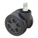 Ανταλλακτικά Ροδάκια Megapap για Καρέκλες Γραφείου σετ 5 τμχ Χρώμα Μαύρο