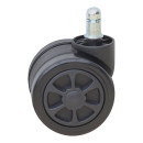 Ανταλλακτικά Ροδάκια Megapap για Καρέκλες Γραφείου σετ 5 τμχ Χρώμα Μαύρο