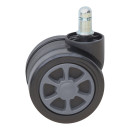 Ανταλλακτικά Ροδάκια Megapap για Καρέκλες Γραφείου σετ 5 τμχ Χρώμα Μαύρο - Γκρι