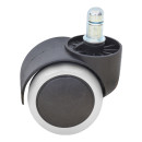 Ανταλλακτικά Ροδάκια Megapap για Καρέκλες Γραφείου σετ 5 τμχ Χρώμα Μαύρο - Λευκό