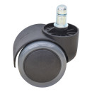 Ανταλλακτικά Ροδάκια Megapap για Καρέκλες Γραφείου σετ 5 τμχ Χρώμα Μαύρο - Γκρι