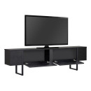 Έπιπλο Τηλεόρασης Luxe Megapap Χρώμα Black Wood 180x30x50εκ.
