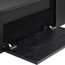 Έπιπλο Τηλεόρασης Luxe Megapap Χρώμα Black Wood 180x30x50εκ.