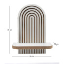 Ραφιέρα Τοίχου Artwill Megapap mdf Χρώμα Λευκό - oak 26x13x35εκ.