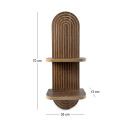 Ραφιέρα Τοίχου Artwill Megapap mdf Χρώμα Wenge 26x13x70εκ.