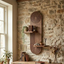 Ραφιέρα Τοίχου Artwill Megapap mdf Χρώμα Wenge 46x13x70εκ.