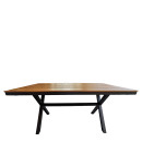 Τραπέζι Κήπου ArteLibre COMINO Καρυδί/Ανθρακί Αλουμίνιο/Polywood 150x90x74cm